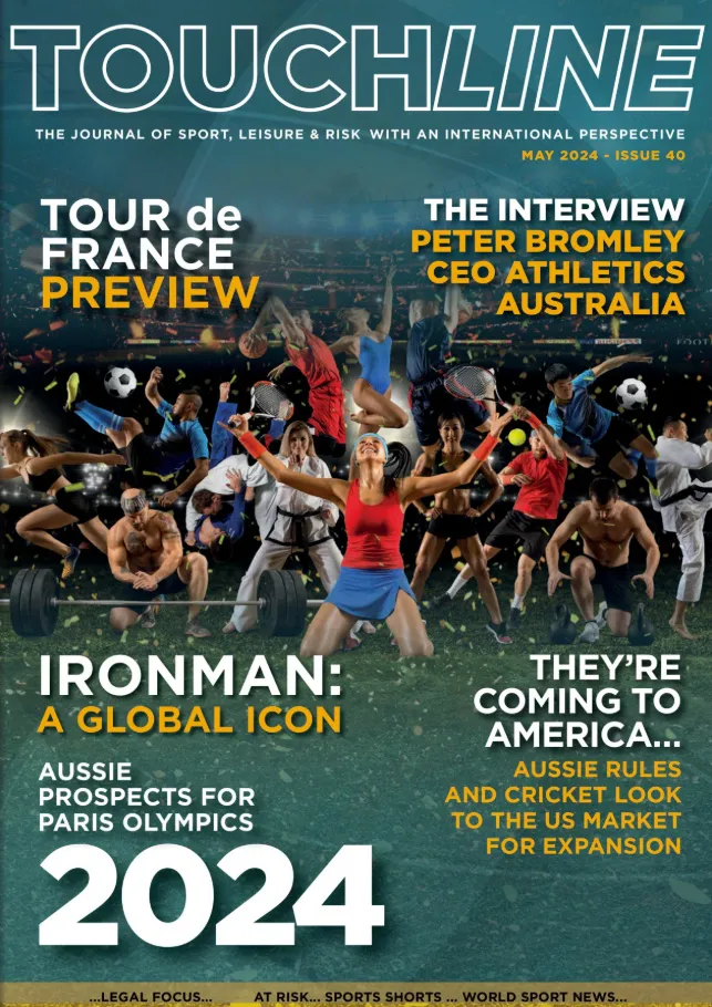 Touchline magazine cover: Aussie prospects for the Paris 2024 Olympics