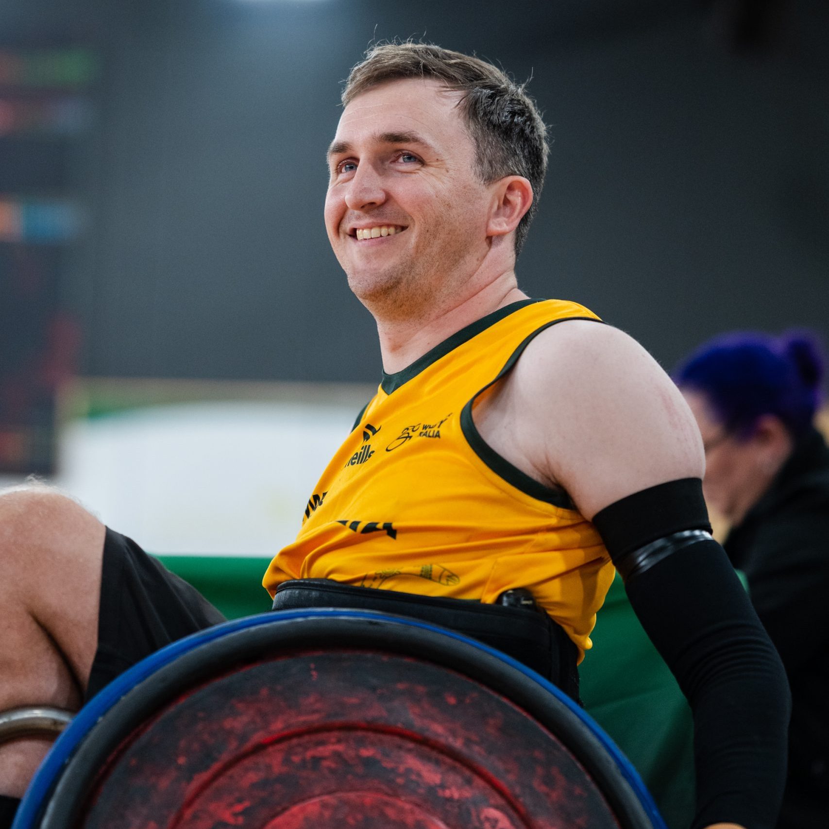 James McQuillan in his wheelchair rugby chair